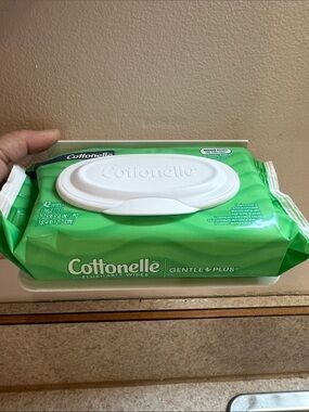 White Bathroom Shelf Mount Bracket for flushable wipes